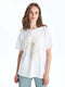 Crew Neck Printed Short Sleeve Women's T-shirt